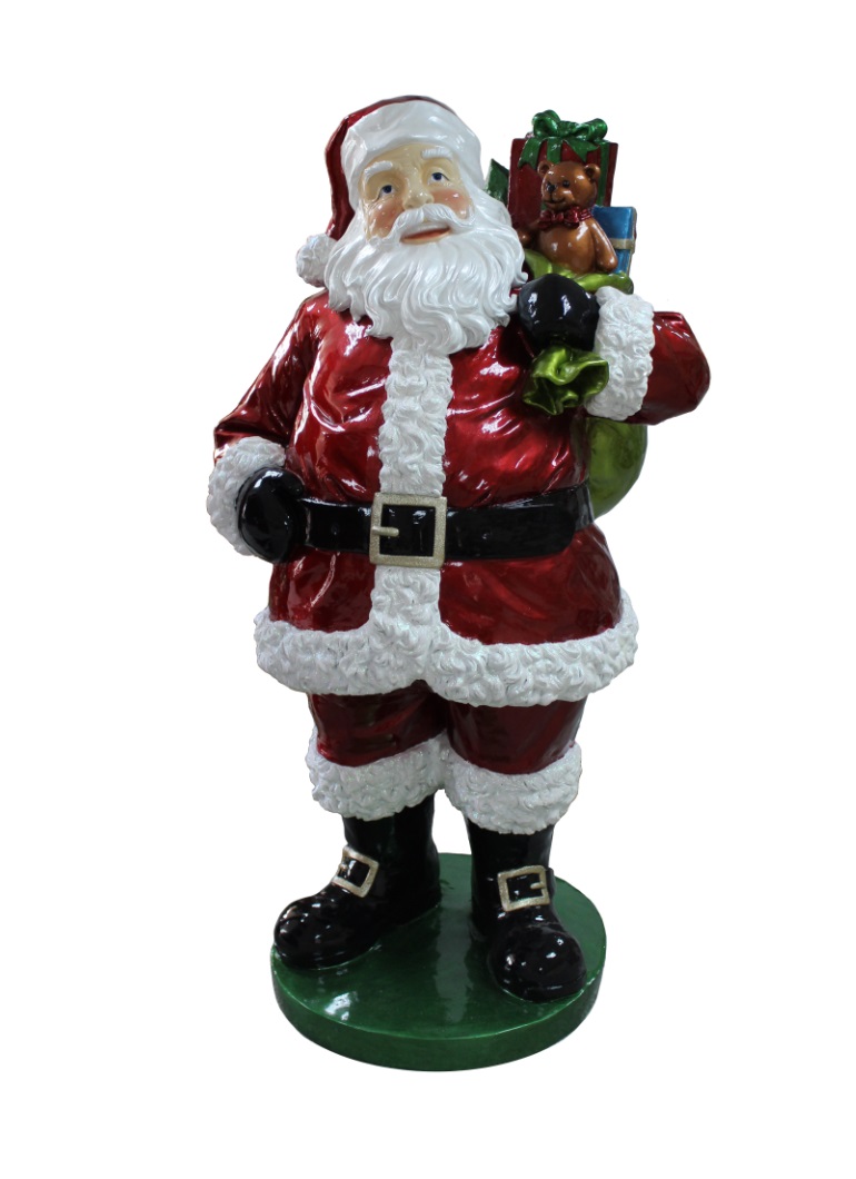 Northlight 63" Red and White Santa Claus with Presents Christmas Decor