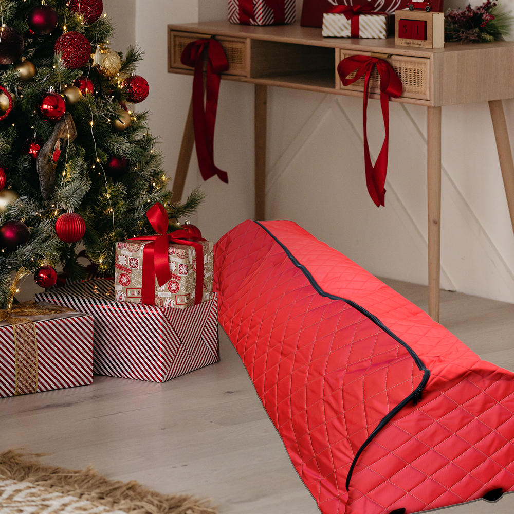 Northlight Quilted Rolling Artificial Christmas Tree Storage Bag For Trees Up to 9ft