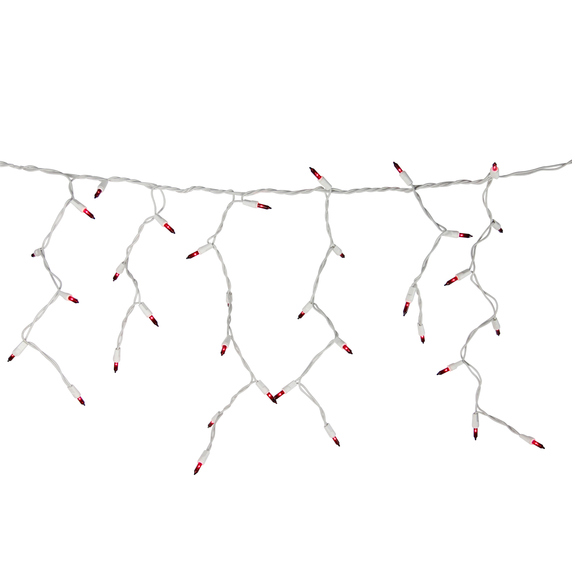 Northlight 100 Count Red Mini Icicle Christmas Lights - 3.5 ft White Wire