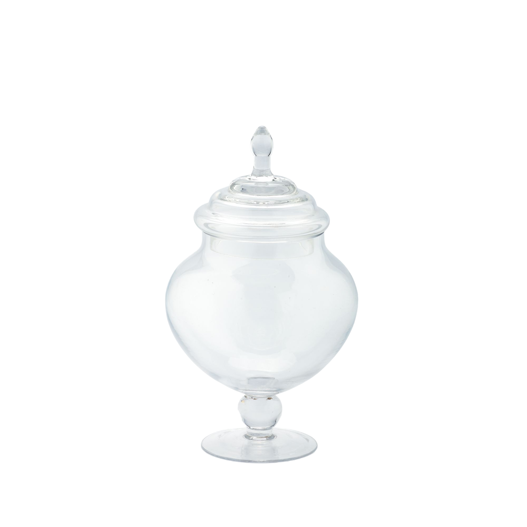 CC Home Furnishings 9" Clear Candy Dish Jar with Finial Lid