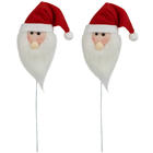 Northlight Set of 2 Plush Santa Claus Christmas Picks 18