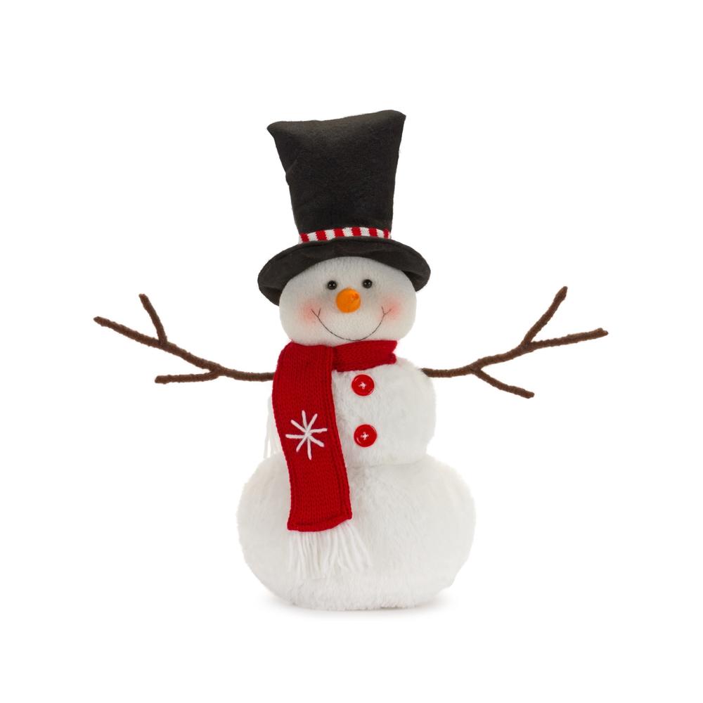Melrose Set of 4 Snowman Christmas Tabletop Plush Figures 24"