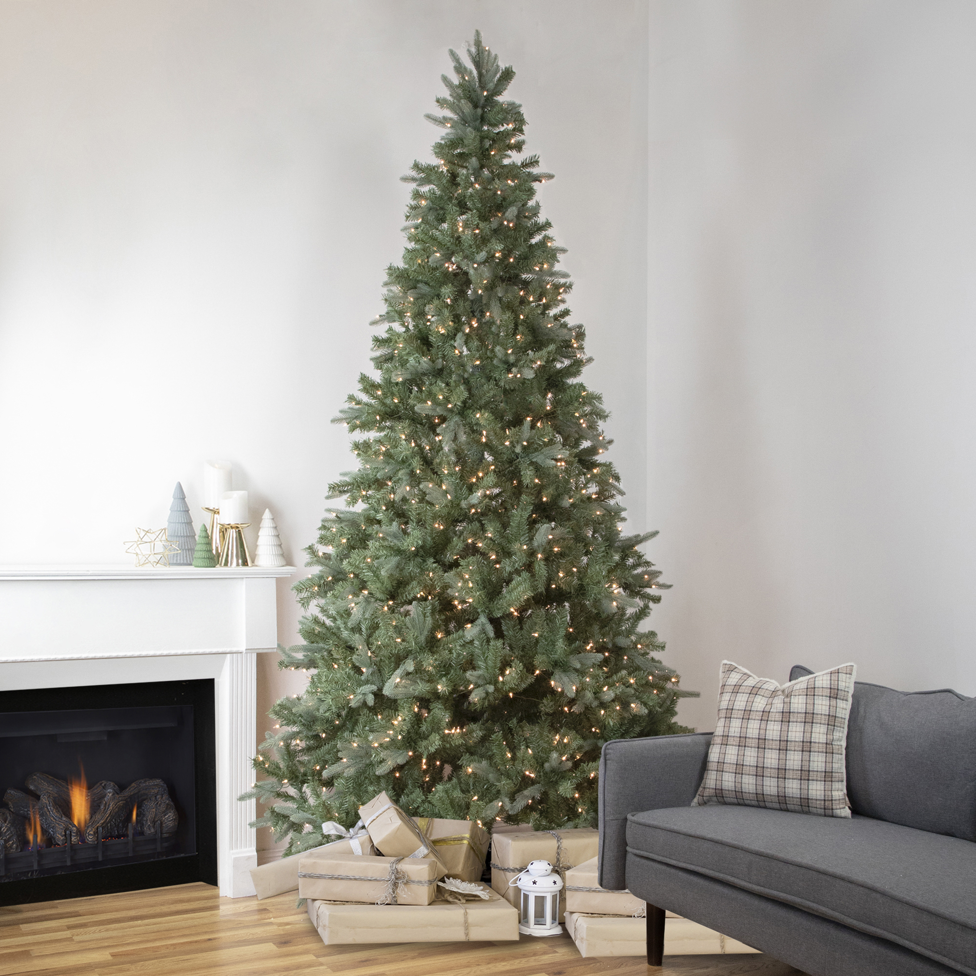 Northlight Real Touch™ Pre-Lit Medium Granville Fraser Fir Artificial Christmas Tree - 9' - Clear Lights