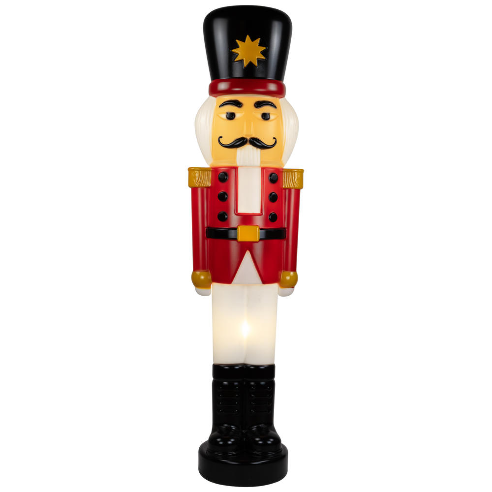 Northlight 59" Lighted Retro Style Blow Mold Nutcracker Soldier Outdoor Christmas Decoration