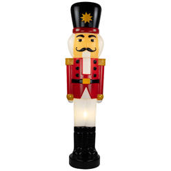 Northlight 35735060 59 in. Lighted Retro Style Blow Mold Nutcracker Soldier Outdoor Christmas Decoration