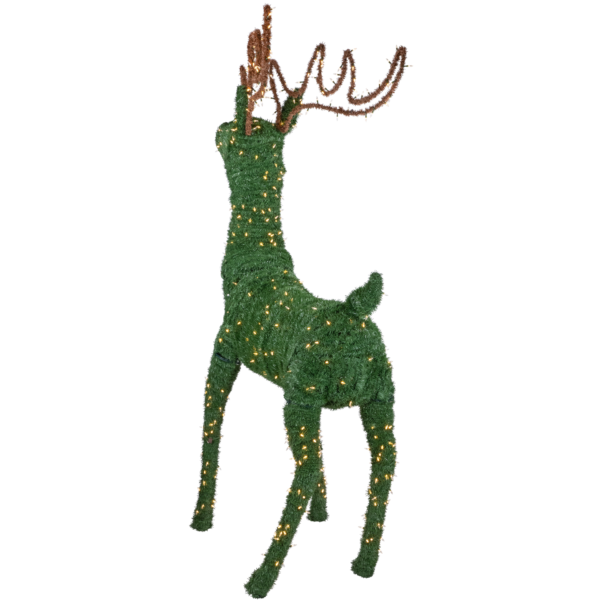 Northlight Lighted Commercial Standing Topiary Reindeer Outdoor Christmas Decoration - 6.5' - Warm White LED Lights