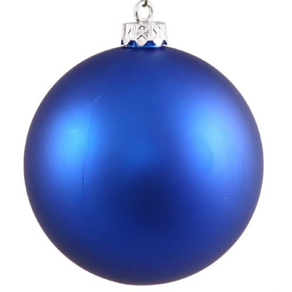 Vickerman Matte Blue Shatterproof Christmas Ball Ornament 2.75" (70mm)