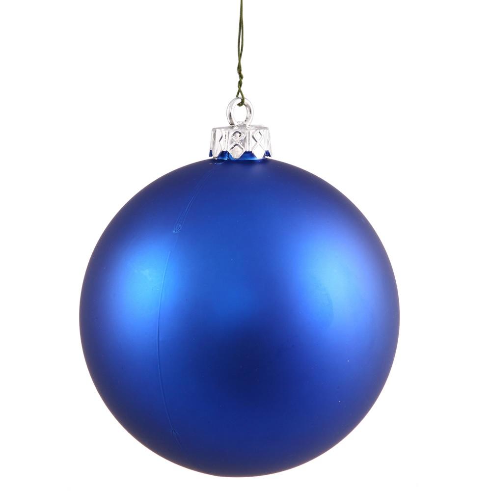 Vickerman Matte Blue Shatterproof Christmas Ball Ornament 2.75" (70mm)