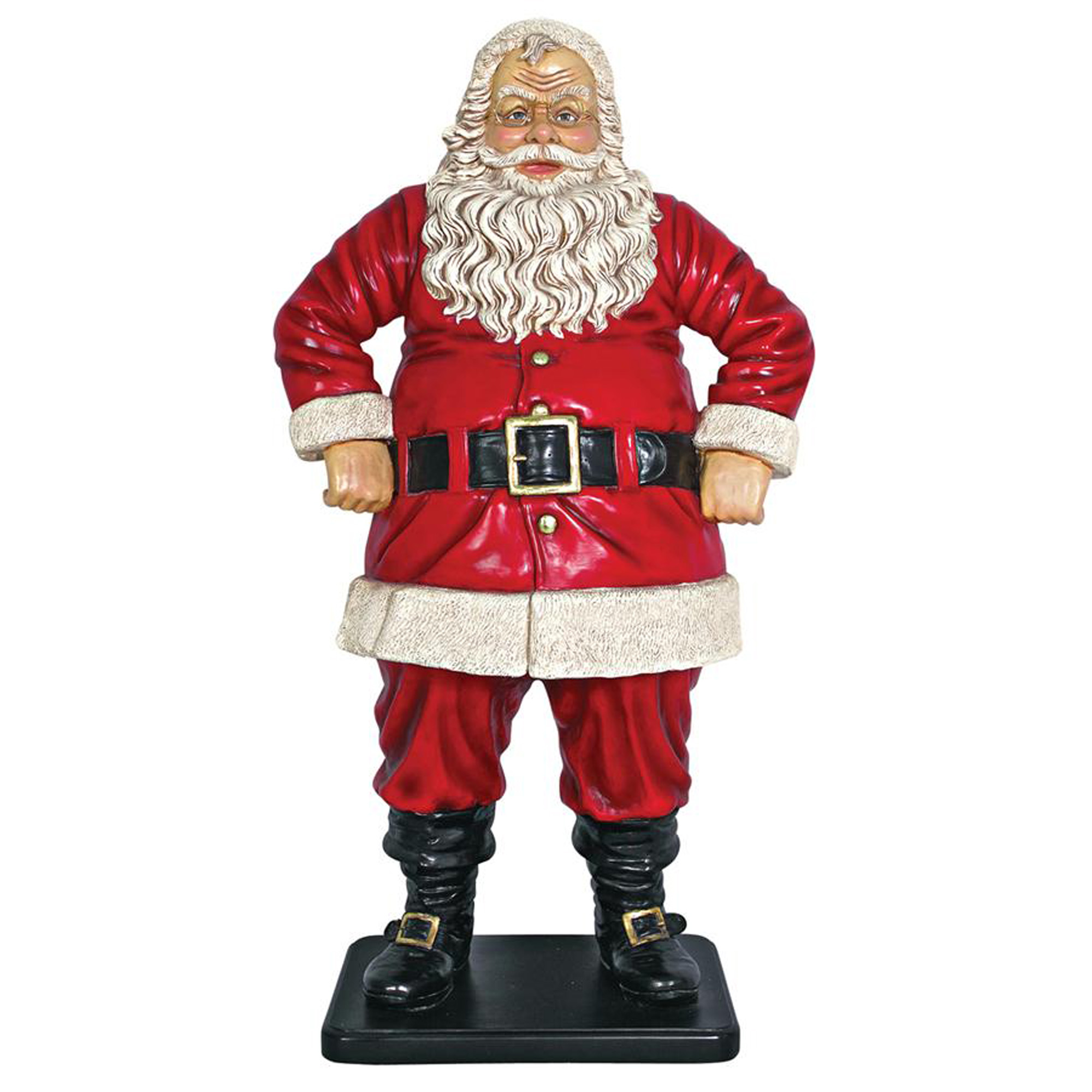Outdoor Living and Style Large Jolly Santa Claus Outdoor Garden Christmas Statue - 50"