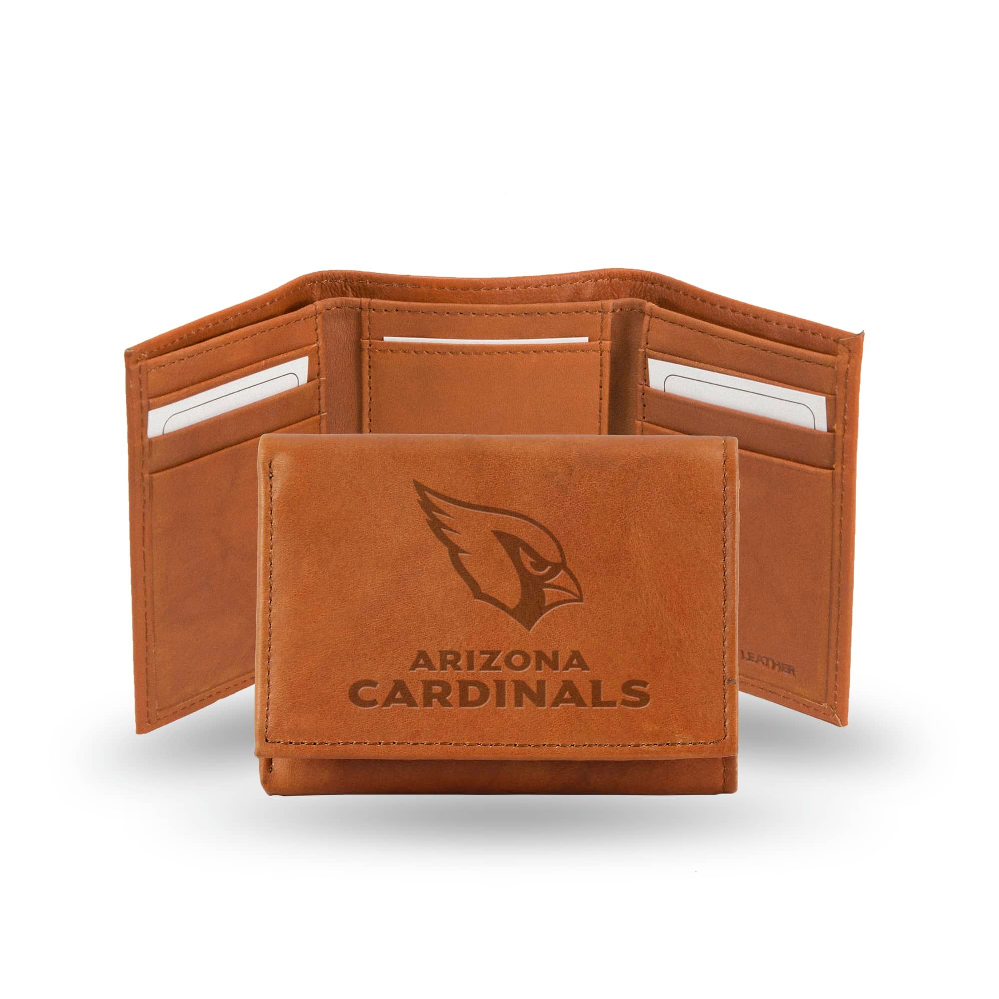 Rico 4" Brown NFL Arizona Cardinals Embossed Trifold Wallet