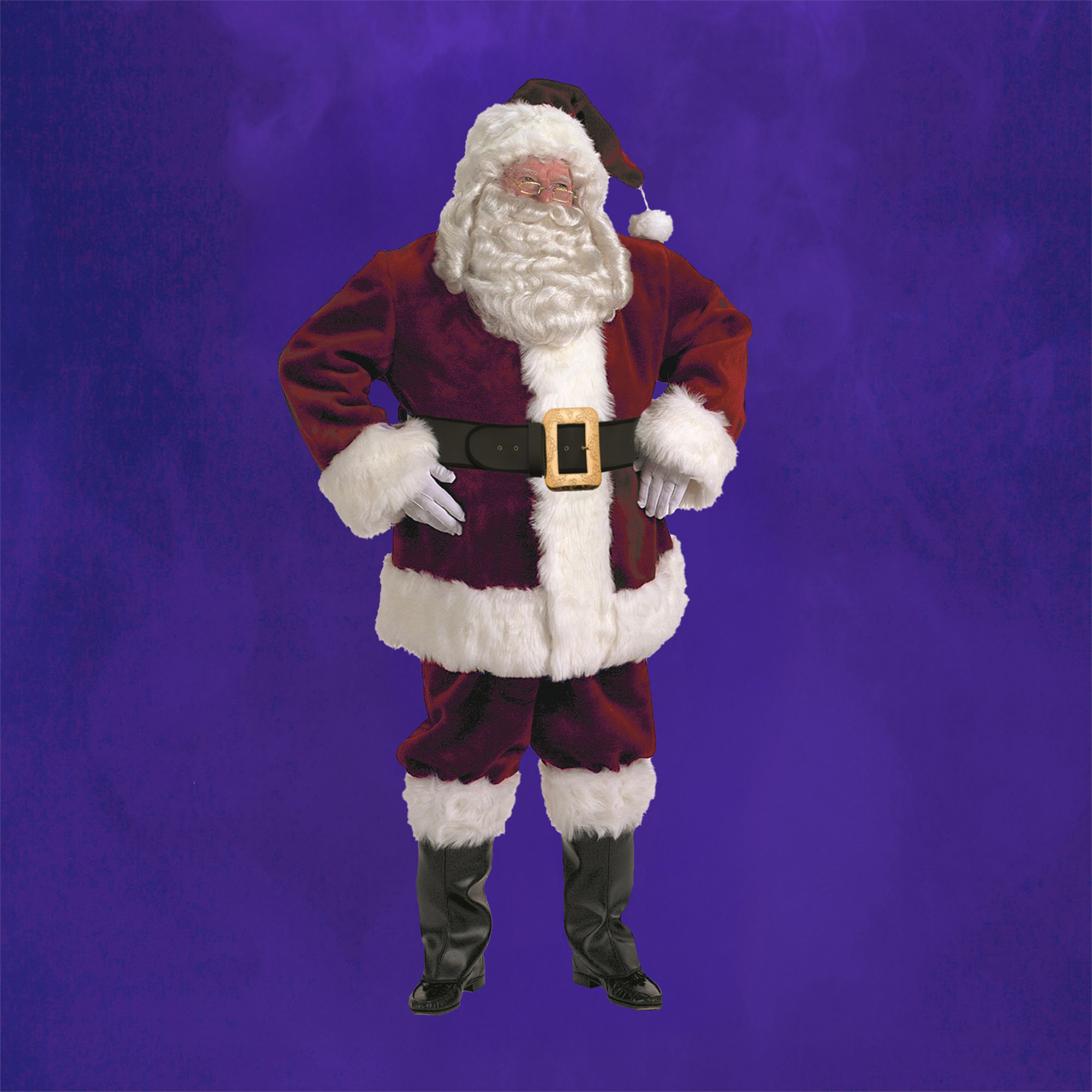 Men's Deluxe Santa Suit 12PCS Christmas Adult Santa Cla Costume