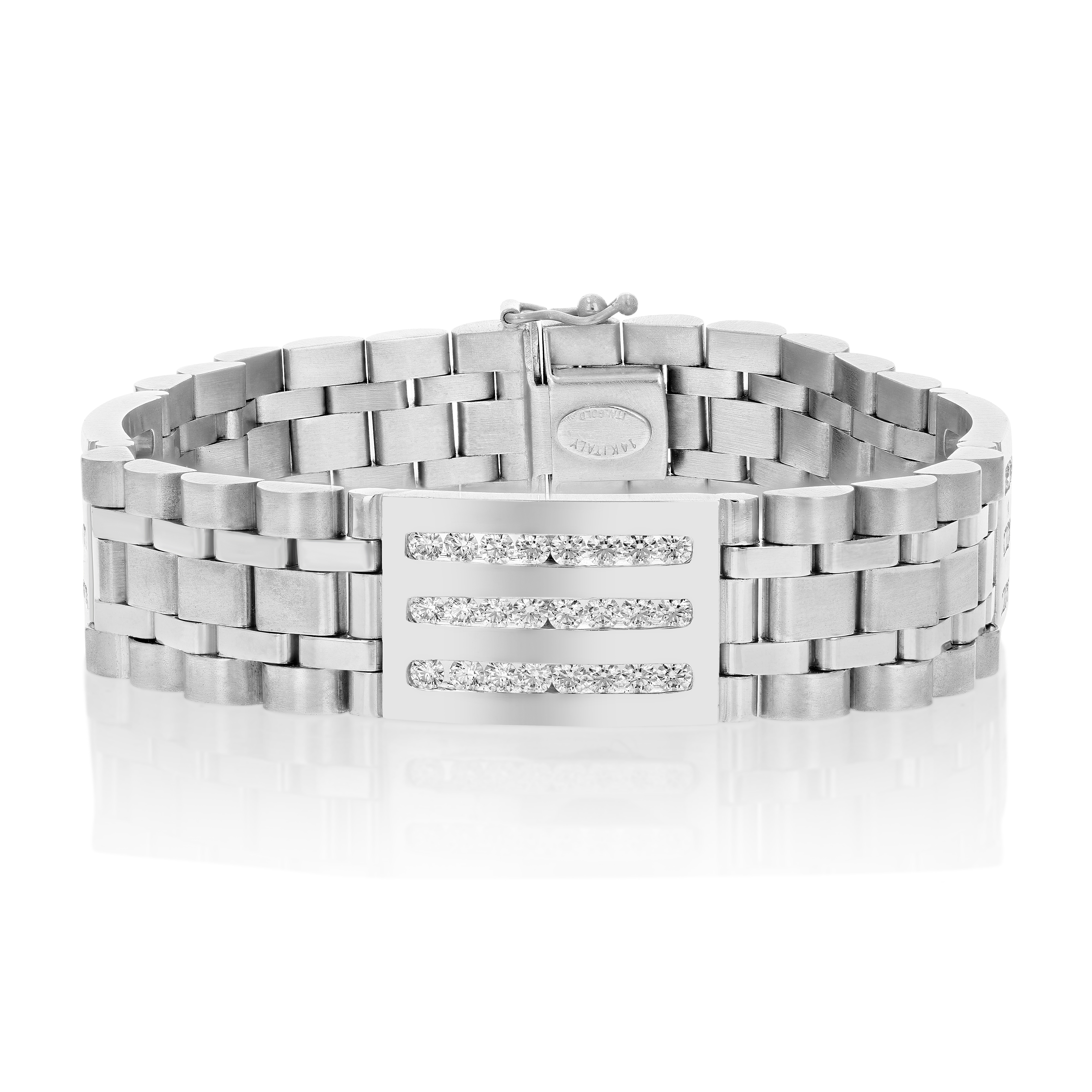 Vir Jewels 3.00 cttw Men's Diamond Bracelet Italian 14K White Gold VS2-SI1 Clarity 70 Grams