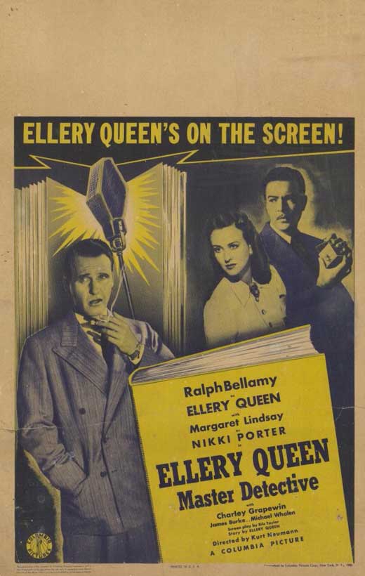 Pop Culture Graphics Ellery Queen, Master Detective Poster Movie 11 x 17 In - 28cm x 44cm