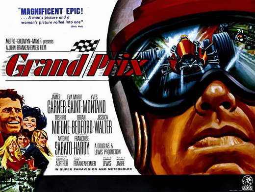 Pop Culture Graphics Grand Prix Poster Movie B 11 x 17 In - 28cm x 44cm James Garner Eva Marie Saint Yves Montand Toshiro Mifune Brian Bedford