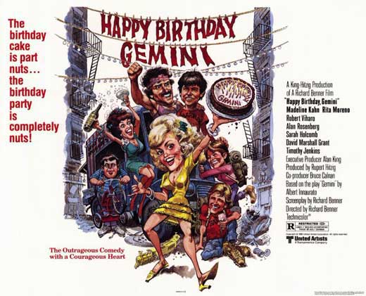 Pop Culture Graphics Happy Birthday Gemini Poster Movie 11 x 14 In - 28cm x 36cm Robert Viharo Madeline Kahn Rita Moreno Alan Rosenberg Sarah Holcomb
