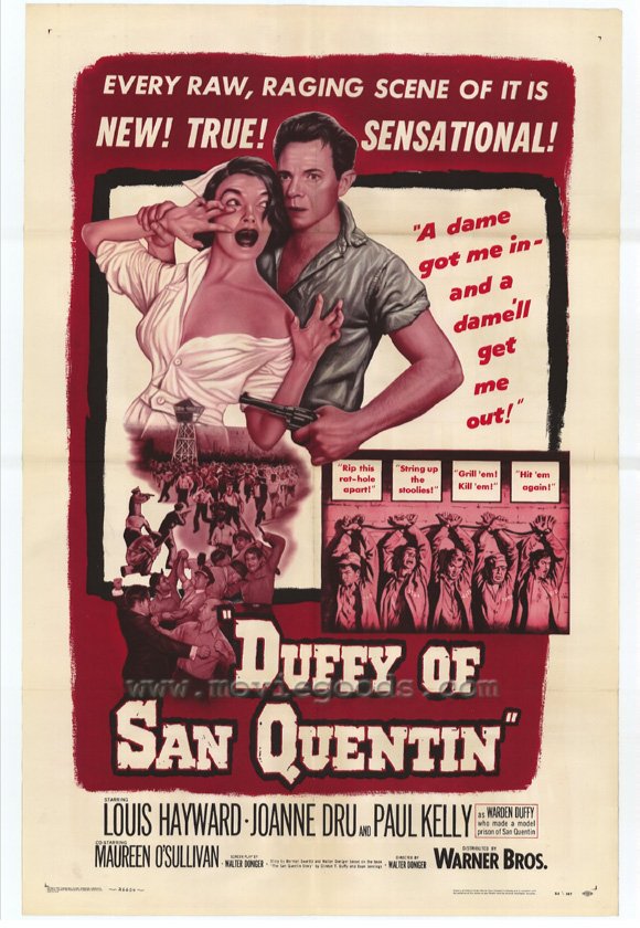 Pop Culture Graphics Duffy of San Quentin Poster Movie 11 x 17 In - 28cm x 44cm Louis Hayward Joanne Dru Paul Kelly Maureen O'Sullivan George Macread