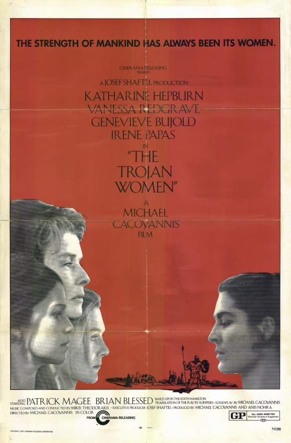 Pop Culture Graphics The Trojan Women Poster Movie 11 x 17 In - 28cm x 44cm Katharine Hepburn Vanessa Redgrave Irene Papas Genevieve Bujold Brian Ble