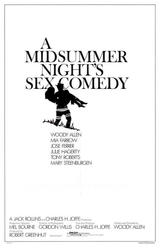 Pop Culture Graphics A Midsummer Night's Sex Comedy Poster Movie 11 x 17 In - 28cm x 44cm Woody Allen Mia Farrow Mary Steenburgen Tony Roberts Julie