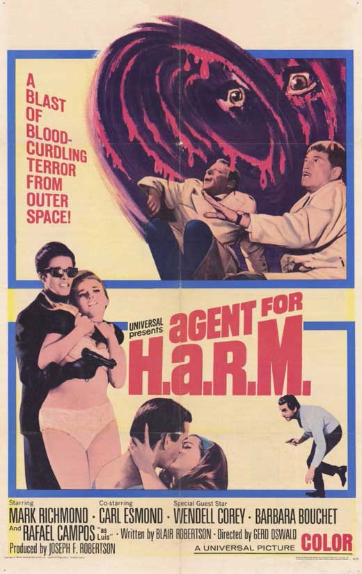Pop Culture Graphics Agent for HARM Poster Movie 11 x 17 In - 28cm x 44cm Peter Mark Richman Carl Esmond Barbara Bouchet Martin Kosleck Wendell Corey