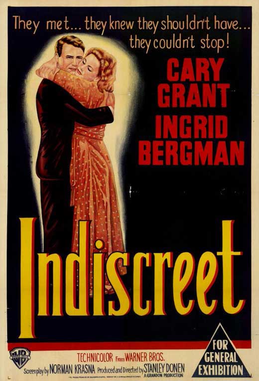 Pop Culture Graphics Indiscreet Poster Movie 11 x 17 In - 28cm x 44cm Cary Grant Ingrid Bergman Phyllis Calvert
