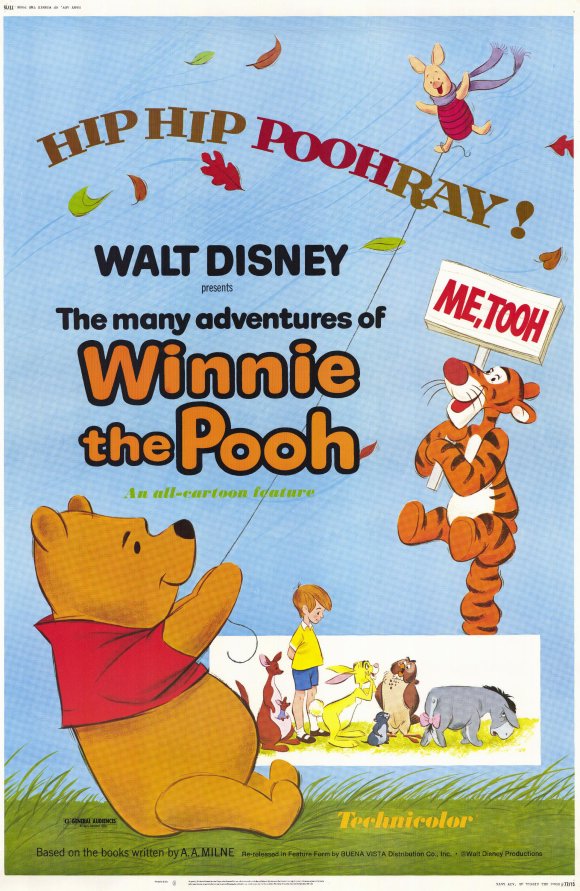Pop Culture Graphics Many Adventures of Winnie the Pooh Poster Movie 11 x 17 In - 28cm x 44cm Sebastian Cabot Junius Matthews Barbara Luddy Howard Mo