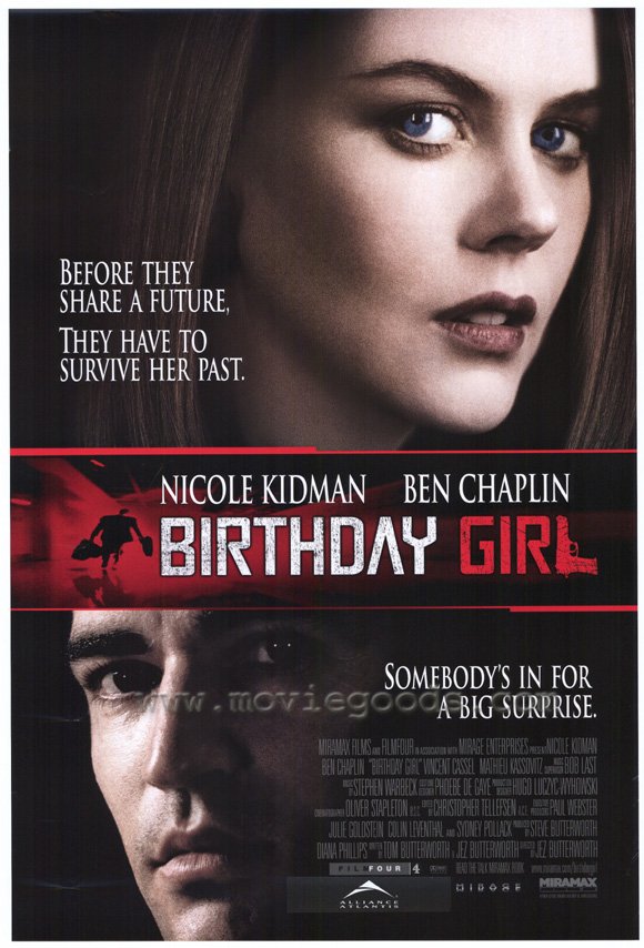 Pop Culture Graphics Birthday Girl Poster Movie 11 x 17 In - 28cm x 44cm Nicole Kidman Ben Chaplin Vincent Cassel Mathieu Kassovitz Kate Evans
