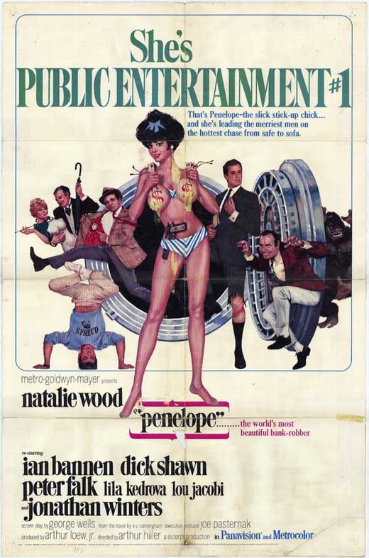 Pop Culture Graphics Penelope Poster Movie 11 x 17 In - 28cm x 44cm Natalie Wood Ian Bannen Dick Shawn Peter Falk Jonathan Winters