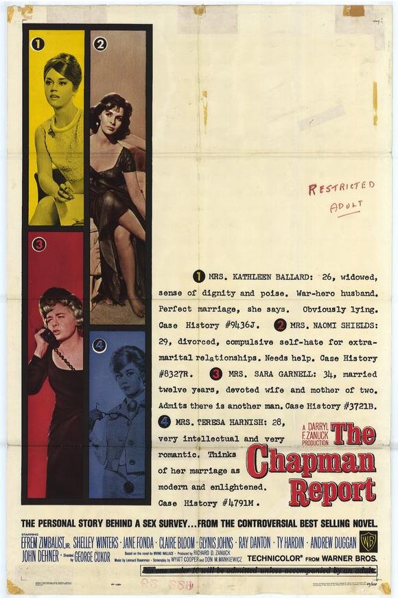 Pop Culture Graphics Chapman Report Poster Movie 11 x 17 In - 28cm x 44cm Shelley Winters Jane Fonda Claire Bloom Glynis Johns Efrem Zimbalist Jr. Ra