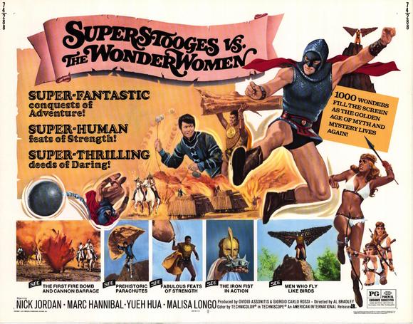 Pop Culture Graphics Super Stooges vs the Wonderwomen Poster Movie Half Sheet 22 x 28 Inches - 56cm x 72cm Nick Jordan Marc Hannibal Hua Yueh