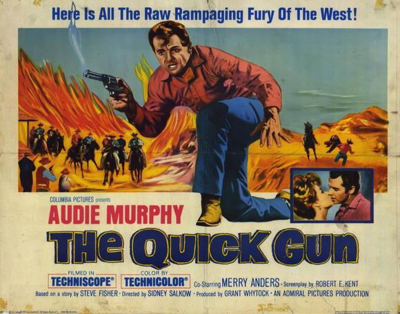 Pop Culture Graphics The Quick Gun Poster Movie Half Sheet 22 x 28 Inches - 56cm x 72cm Audie Murphy Merry Anders James Best Ted de Corsia