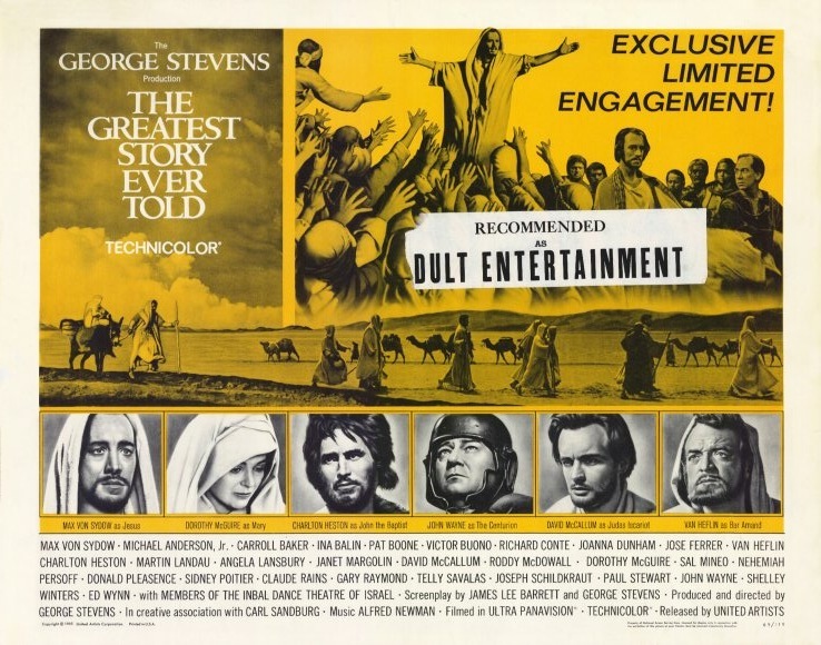 Pop Culture Graphics The Greatest Story Ever Told Poster Movie Half Sheet 22 x 28 Inches - 56cm x 72cm Max von Sydow Charlton Heston Sidney Poitier