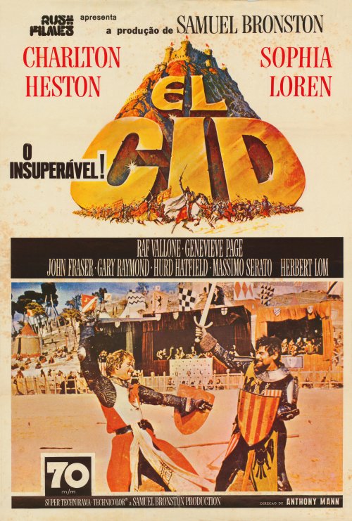 Pop Culture Graphics El Cid Poster Movie Brazilian 27 x 40 Inches - 69cm x 102cm Charlton Heston Sophia Loren Raf Vallone Hurd Hatfield