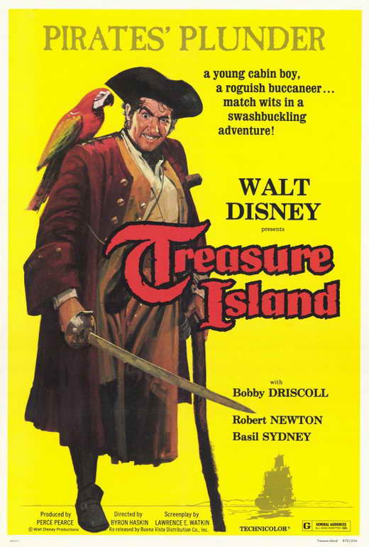 Pop Culture Graphics Treasure Island Poster Movie 27 x 40 Inches - 69cm x 102cm Bobby Driscoll Robert Newton Basil Sydney Walter Fitzgerald