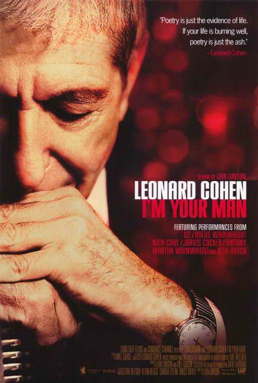 Pop Culture Graphics Leonard Cohen I'm Your Man Poster Movie 27 x 40 Inches - 69cm x 102cm Bono Nick Cave Julie Christensen Adam Clayton