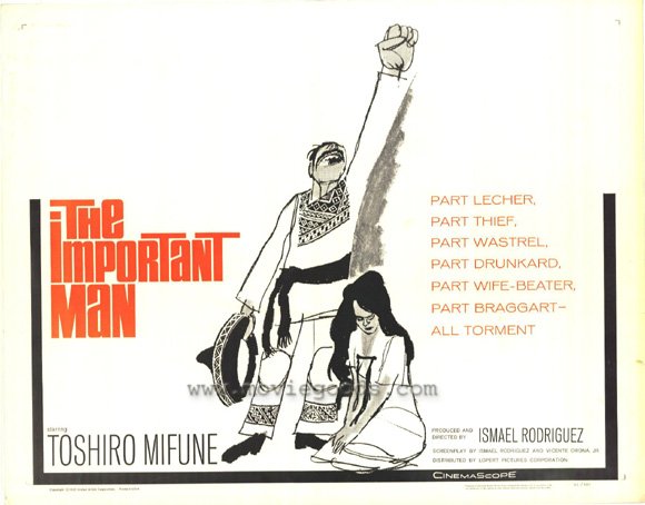 Pop Culture Graphics The Important Man Poster Movie B 27 x 40 Inches - 69cm x 102cm Toshiro Mifune Columba Dominguez Flor Silvestre Pepe Romay