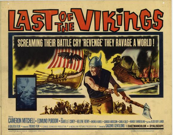 Pop Culture Graphics The Last of the Vikings Poster Movie Half Sheet 22 x 28 Inches - 56cm x 72cm Cameron Mitchell Edmund Purdom Isabelle Corey
