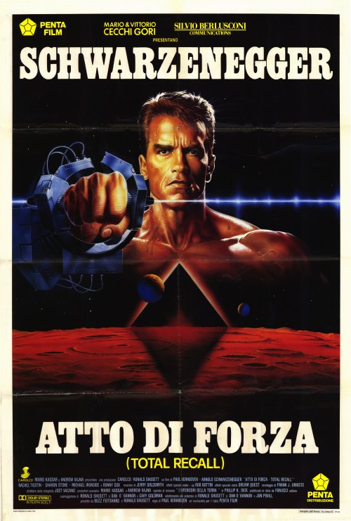Pop Culture Graphics Total Recall Poster Movie Italian 27 x 40 Inches - 69cm x 102cm Arnold Schwarzenegger Rachel Ticotin Sharon Stone