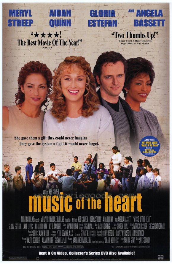 Pop Culture Graphics Music of the Heart Poster Movie 27 x 40 Inches - 69cm x 102cm Meryl Streep Angela Bassett Aidan Quinn Gloria Estefan