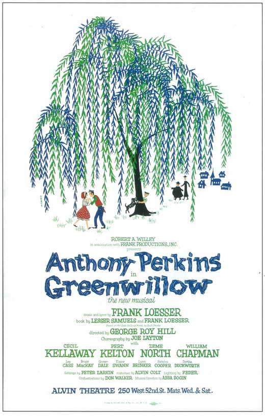 Pop Culture Graphics Greenwillow (Broadway) Poster Movie 14 x 22 Inches - 36cm x 56cm Anthony Perkins Cecil Kellaway Pert Kelton Ellen McCown