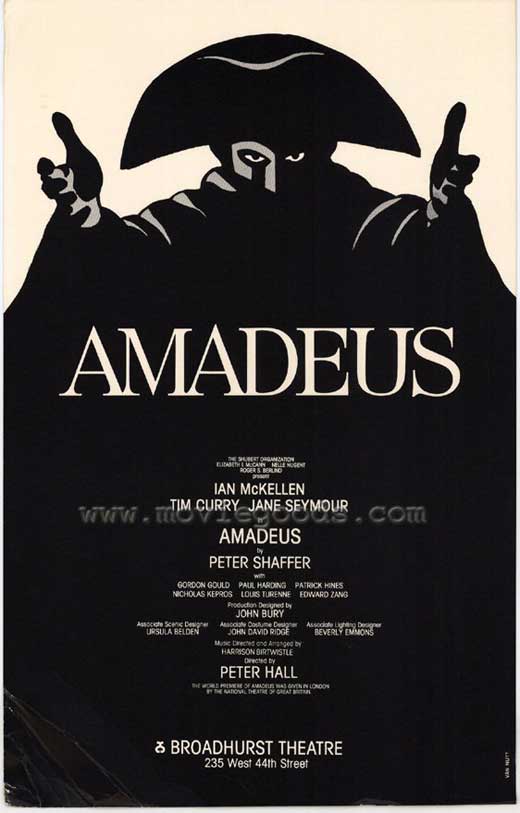 Pop Culture Graphics Amadeus (Broadway) Poster Movie 14 x 22 Inches - 36cm x 56cm Tim Curry Ian McKellen Jane Seymour Ronald Bagden