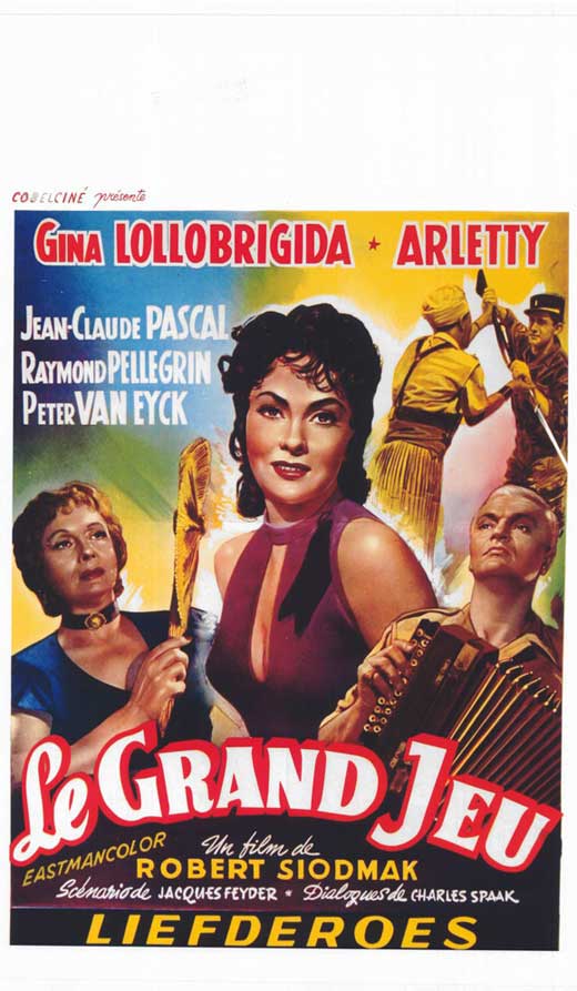 Pop Culture Graphics Flesh And The Woman Poster Movie Belgian 14 x 22 Inches - 36cm x 56cm Gina Lollobrigida Jean-Claude Pascal