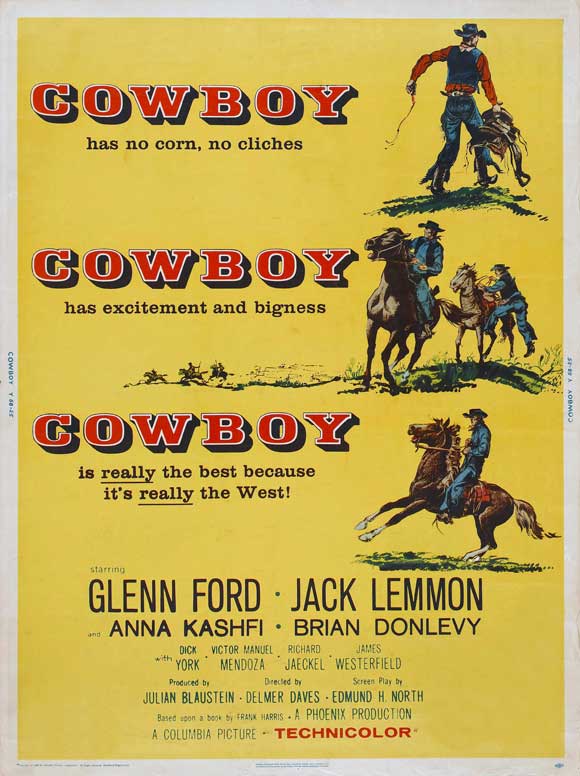 Pop Culture Graphics Cowboy Poster Movie 11 x 17 Inches - 28cm x 44cm Glenn Ford Jack Lemmon Anna Kashfi Brian Donlevy