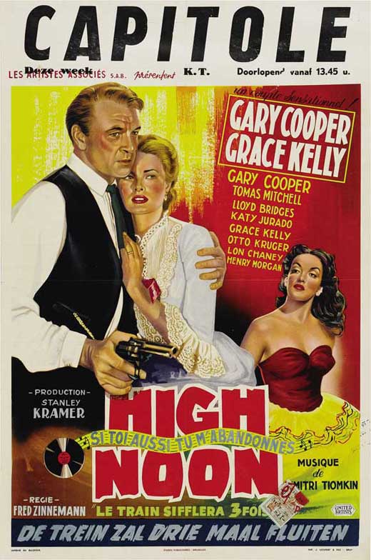 Pop Culture Graphics High Noon Poster Movie Belgian B 27 x 40 Inches - 69cm x 102cm Gary Cooper Grace Kelly Lloyd Bridges Lon Chaney Jr.