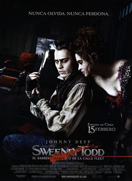 Pop Culture Graphics Sweeney Todd: The Demon Barber of Fleet Street Poster Movie Spanish 27 x 40 Inches - 69cm x 102cm Johnny Depp