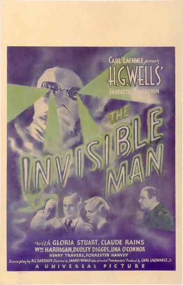 Pop Culture Graphics The Invisible Man Poster Movie E 11 x 17 Inches - 28cm x 44cm Claude Rains Gloria Stuart Dudley Digges William Harrigan
