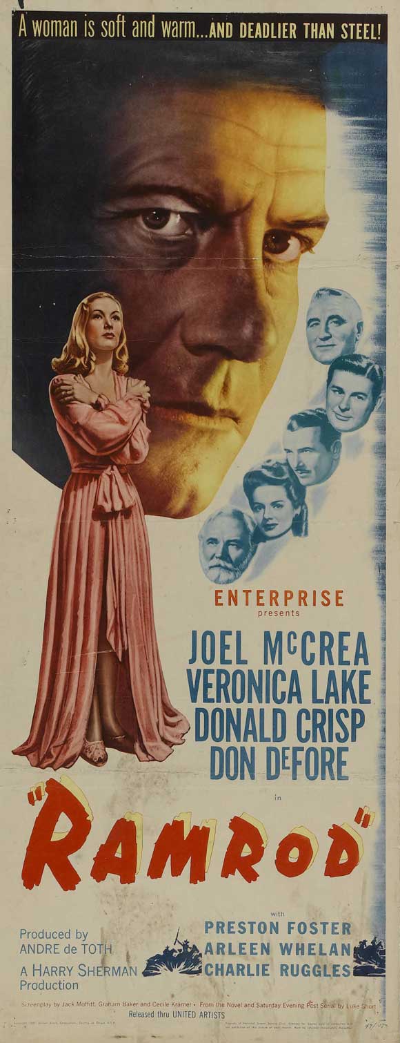 Pop Culture Graphics Ramrod Poster Movie Insert 14 x 36 Inches - 36cm x 92cm Joel McCrea Veronica Lake Don DeFore Donald Crisp