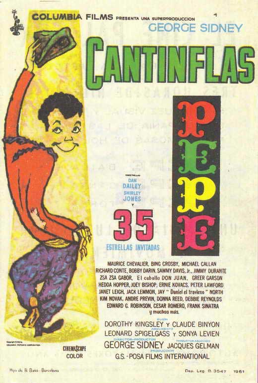 Pop Culture Graphics Pepe Poster Movie Spanish 27 x 40 Inches - 69cm x 102cm Cantinflas Dan Dailey Shirley Jones Carlos Montalbn