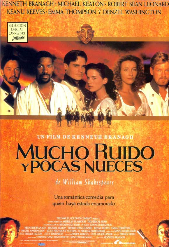 Pop Culture Graphics Much Ado About Nothing Poster Movie Spanish 11 x 17 Inches - 28cm x 44cm Kenneth Branagh Emma Thompson Keanu Reeves