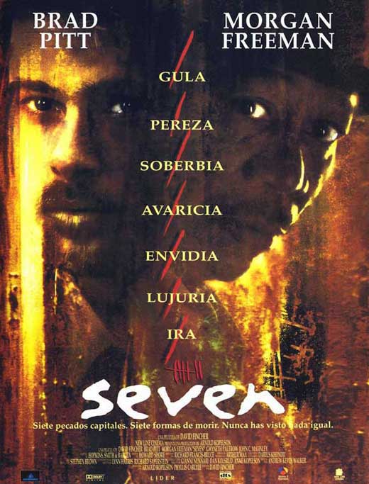 Pop Culture Graphics Seven Poster Movie Spanish 11 x 17 Inches - 28cm x 44cm Brad Pitt Morgan Freeman Gwyneth Paltrow Kevin Spacey