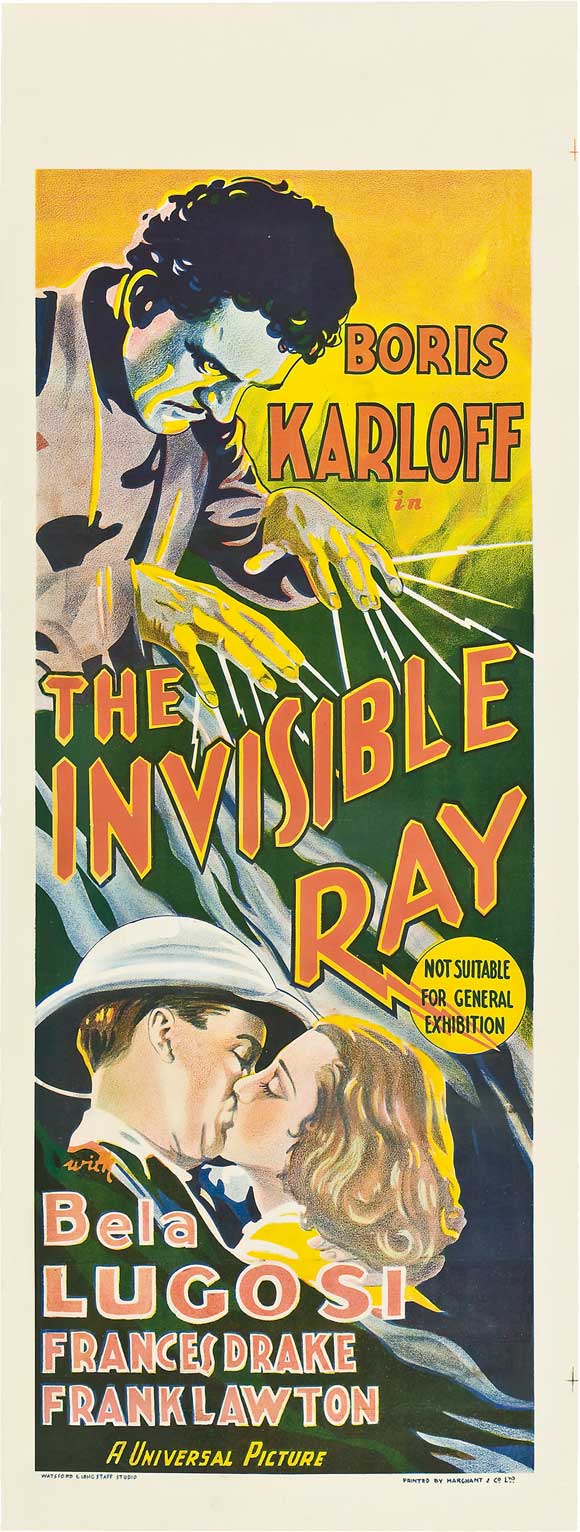 Pop Culture Graphics The Invisible Ray Poster Movie Insert 14 x 36 Inches - 36cm x 92cm Boris Karloff Bela Lugosi Frances Drake Frank Lawton